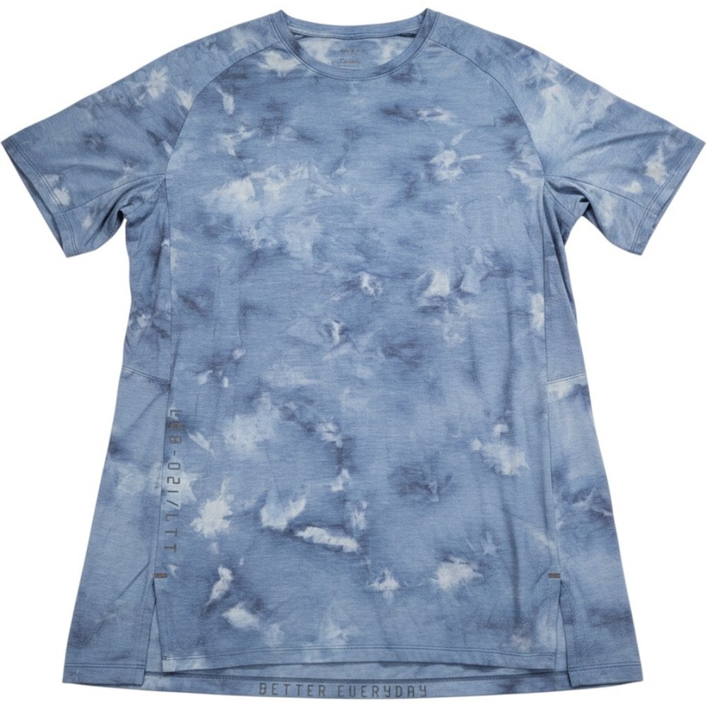 Lululemon Metal Vent Tech SS 2.0 Blue Tie Dye Cloud Wash Training Shirt Mens XL