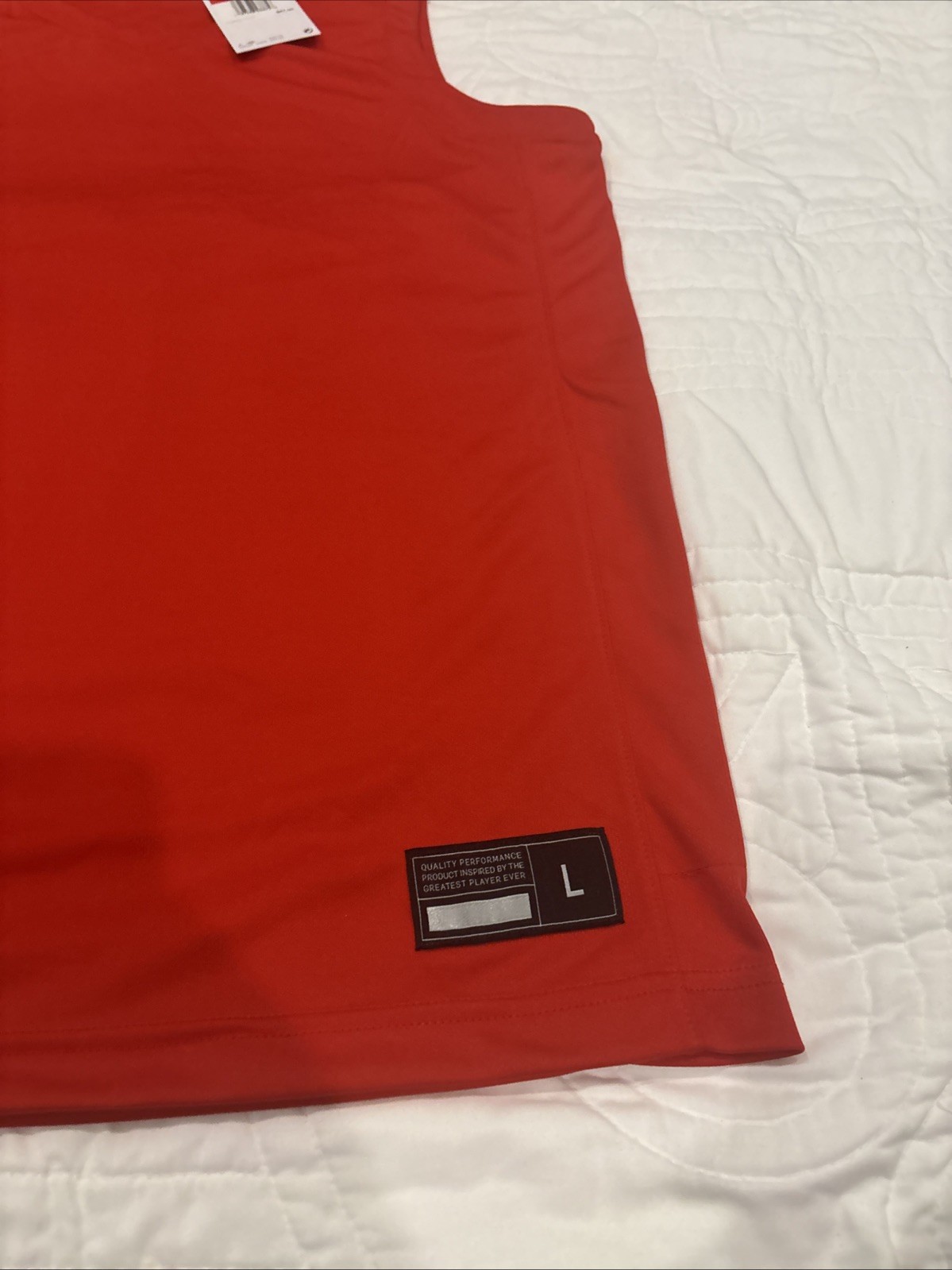 Jordan Large Stock Overtime Basketball Jersey Red/White FQ5296-657 NWT $47 gallery