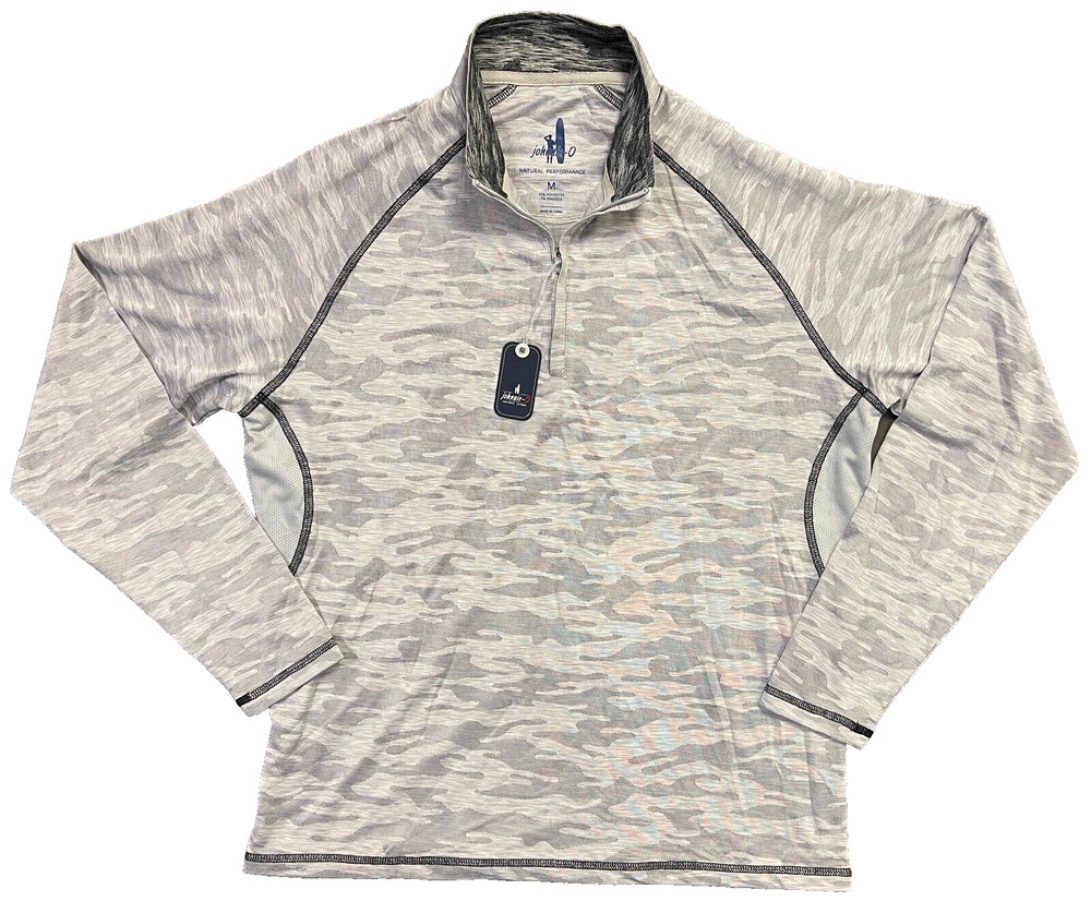 NWT JOHNNIE-O $128 HELIX PERFORMANCE 1/4 ZIP PULLOVER IN SEAL SZ M MEDIUM
