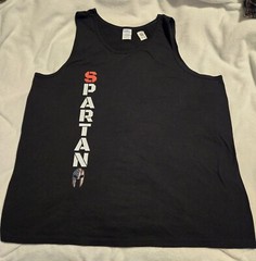 New Bodybuilding Gym Training Spartan Helmet Mens Vest Tank Top Size 2XL Black