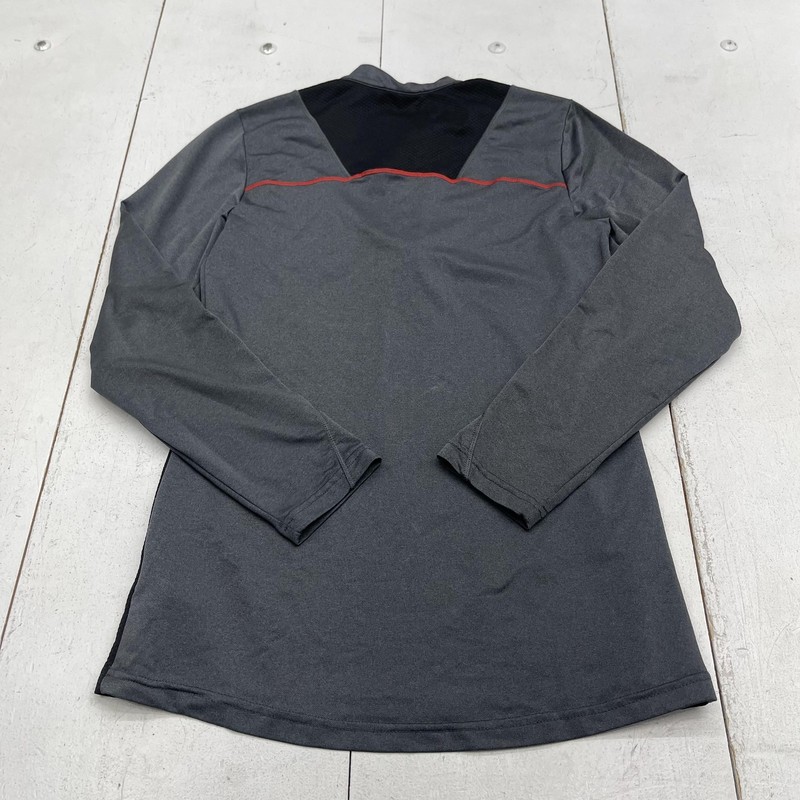 ASICS Pullover Mens Small Gray Long Sleeve Quarter Zip Running Shirt Athletic gallery