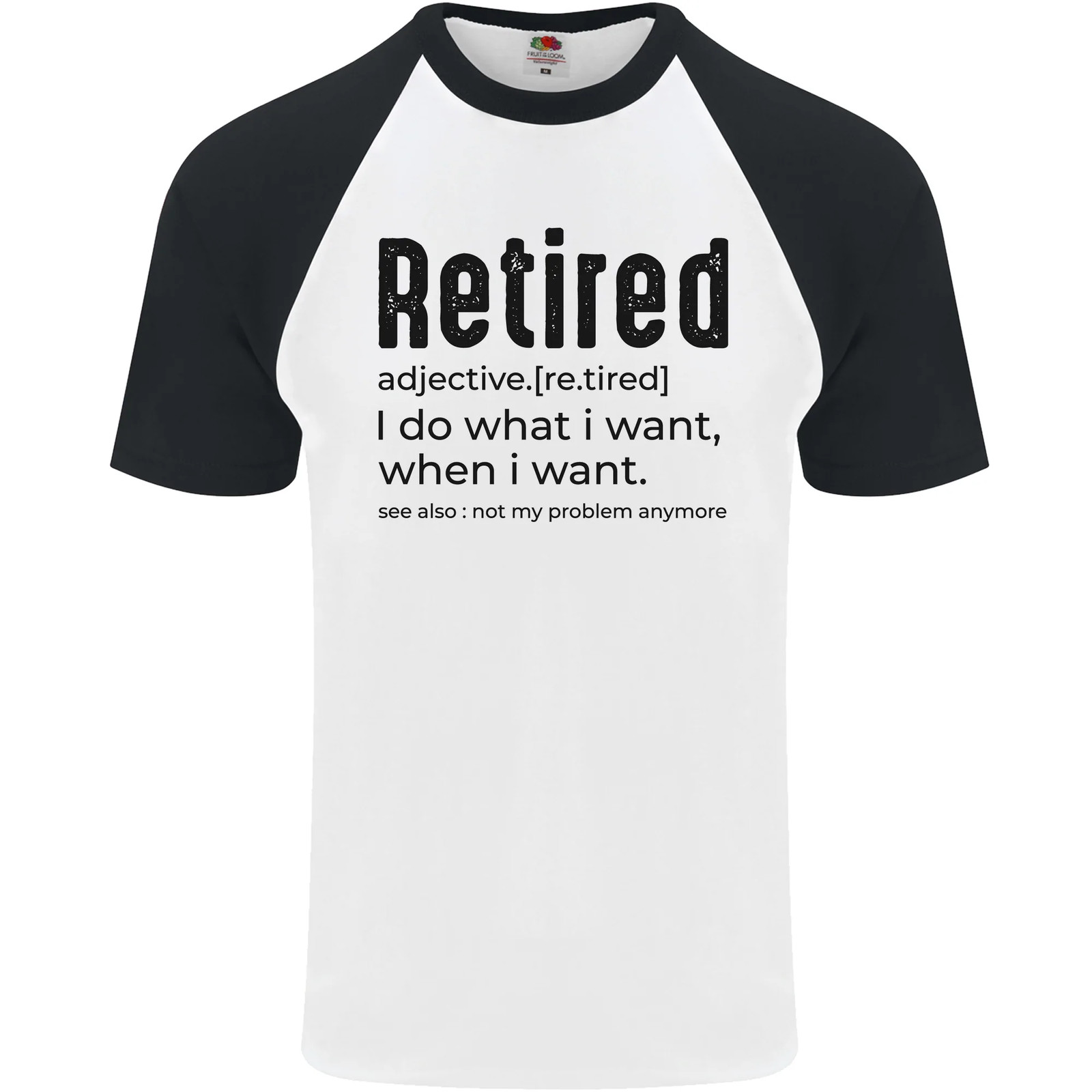 Retired Definition Funny Retirement Mens s/S Baseball T-Shirt gallery