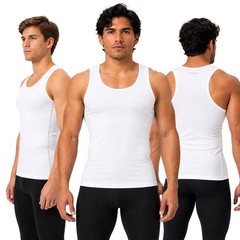 3 Pack Men’s Muscle Dry Fit Compression Tank Top, Sleeveless Workout Shirt fo…