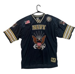 United States Navy USA Flag Military Rapid Dominance Football Jersey – Men’s L
