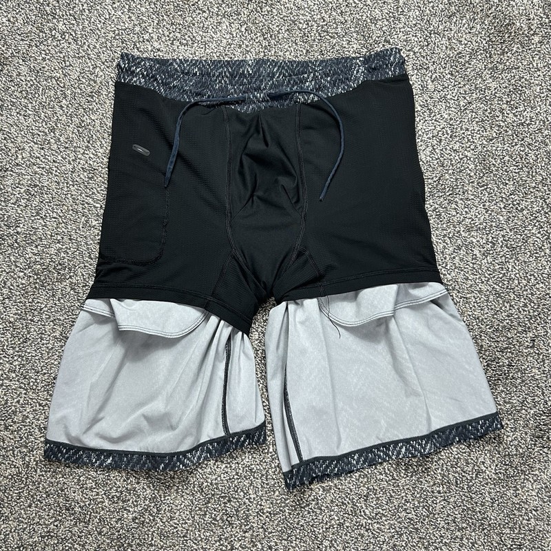 Lululemon Pace Breaker Short Men Medium 9” Lined Bleached Herringbone LM7AAYS gallery