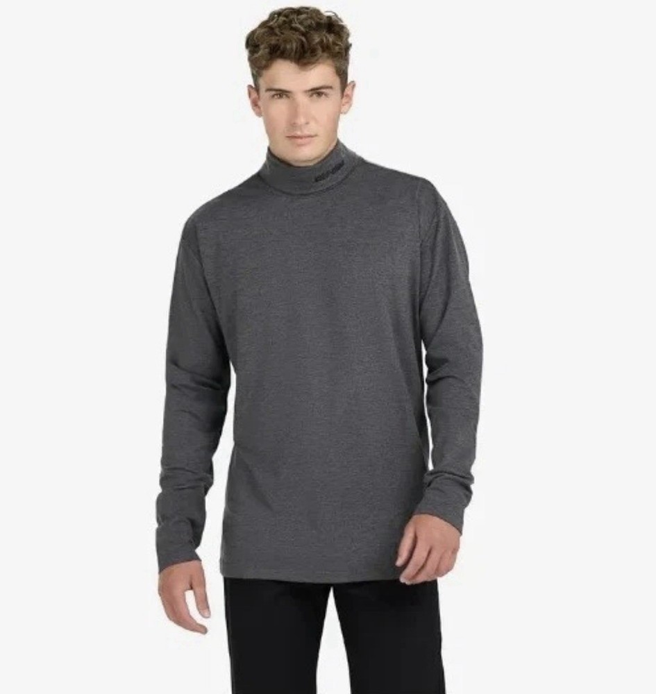 Ski-Doo NWT Men's Turtleneck Long Sleeve Shirt Heather Gray Moisture Wicking - M