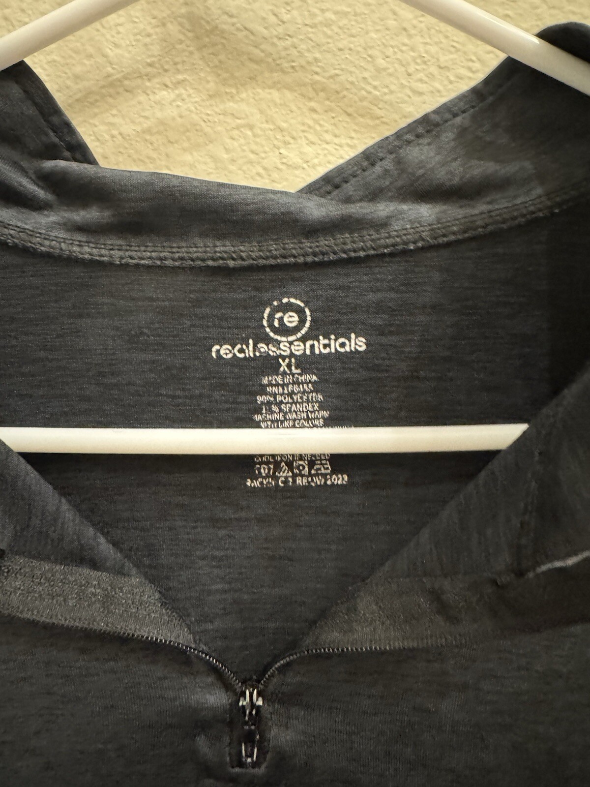 REAL ESSENTIALS 1/4 Quarter Zip Lightweight Pullover Men’s XL XLarge Blue 166455 gallery