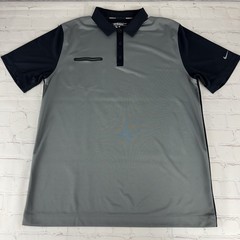 Nike Golf Tour Performance Dri-Fit Black/Gray Polo 585820-037 Men’s Size Large
