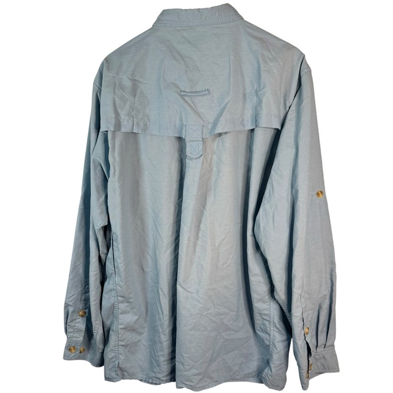 Exofficio Vented Fishing Shirt XL Blue Long Sleeve Button Down Vintage Outdooe gallery
