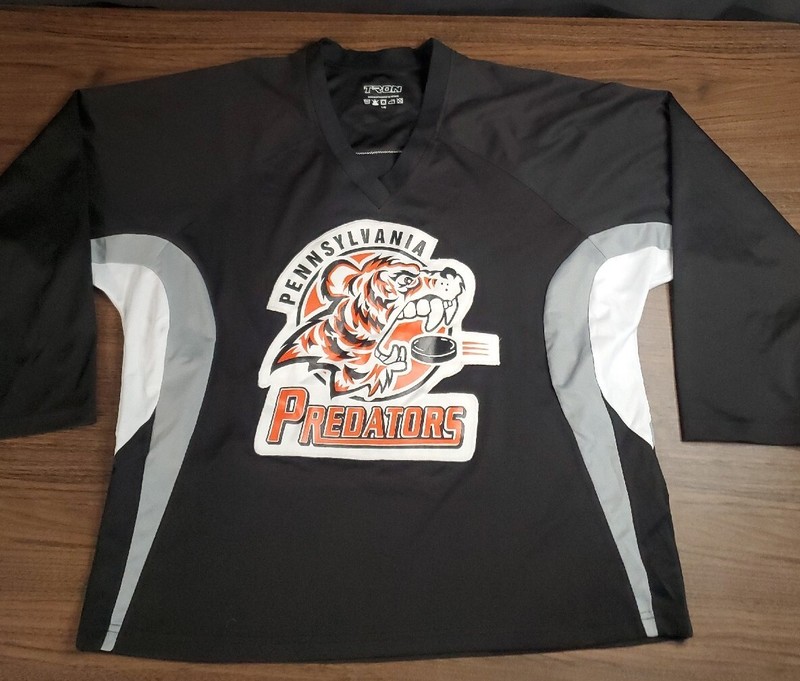 Pennsylvania Predators Jersey Men's Size Large hockey Huge Embroidery Logo Vtg gallery