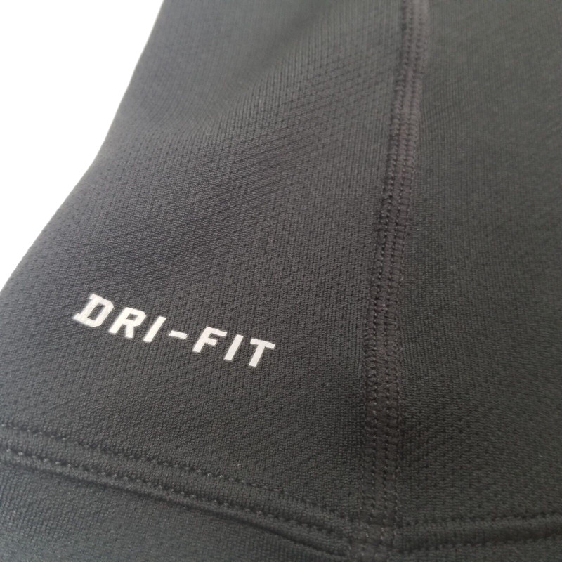 Nike Dri-Fit Shirt Men's Large Black Nike Miler Athletic Swoosh Running Athletic gallery