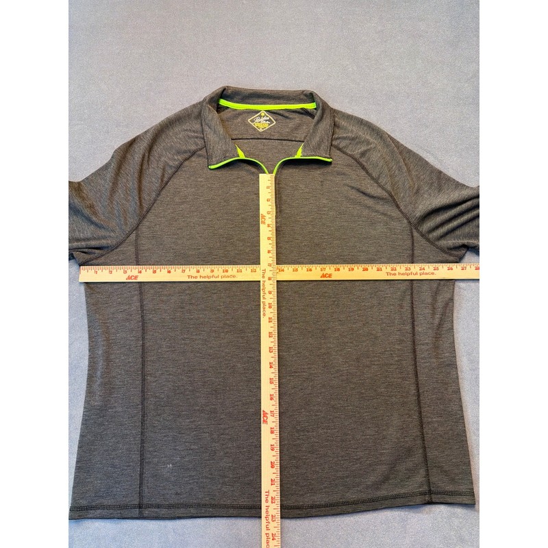 Paradise Collection 1/4 Zip Pullover Gray/Green Mens XXL gallery
