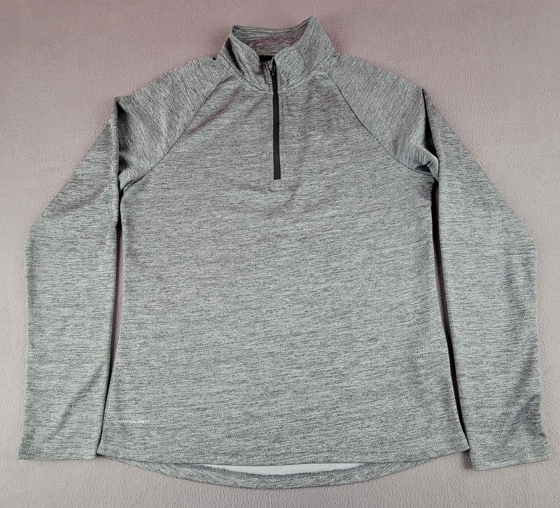 Layer 8 Quick Dry Performance Mens Small Gray 1/4 Zip Long Sleeve Athletic Shirt gallery