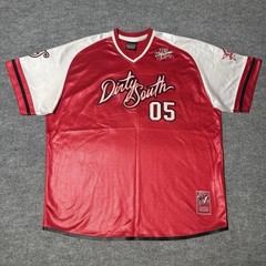 VTG FUBU Dirty South XXXL Red White City Series Jersey 05 Y2K Rap Hip Hop 3XL