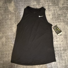 Nike Dri-FIT Women’s Black Solid Crew Neck Sleeveless Training Tank Xs Standard