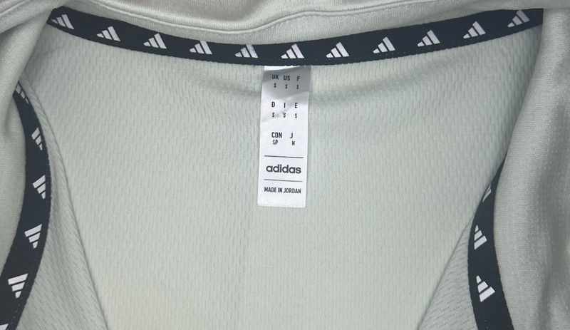 New ADIDAS Men's Small Aero Ready TR-ES 1/4 Zip Shirt Linen Green w/Black Logo gallery