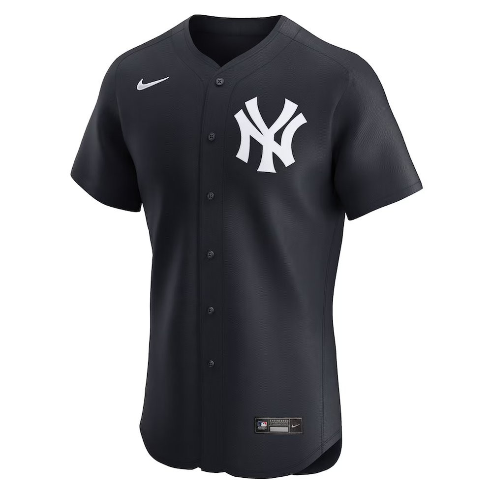 Custom Nike MLB New York Yankee Alternate 2 Elite Player AC Stitched Navy Jersey gallery
