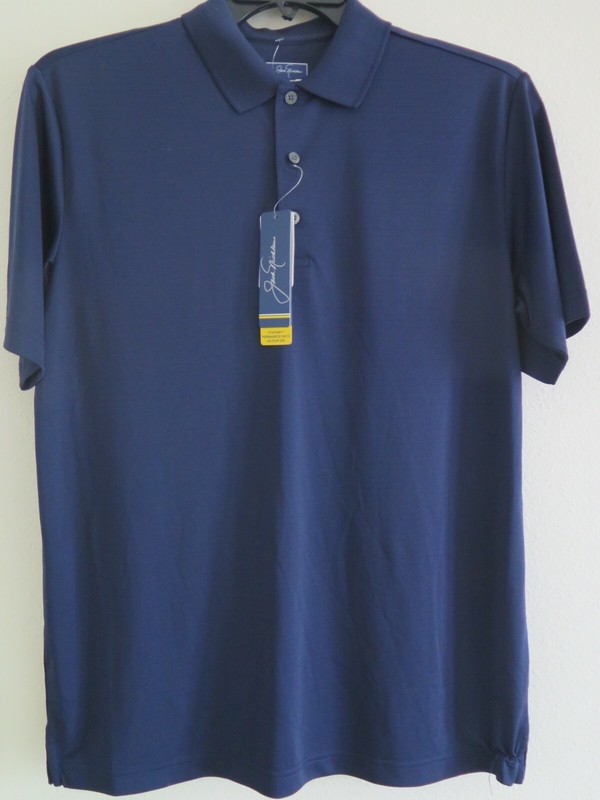Jack Nicklaus JNKF6034OF 459 Men's Sz S Navy Blue Moisture Wicking Golf Polo gallery