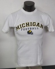 Men’s Michigan Football Wolverines Champion Size Small S Cotton 2005 White vtg
