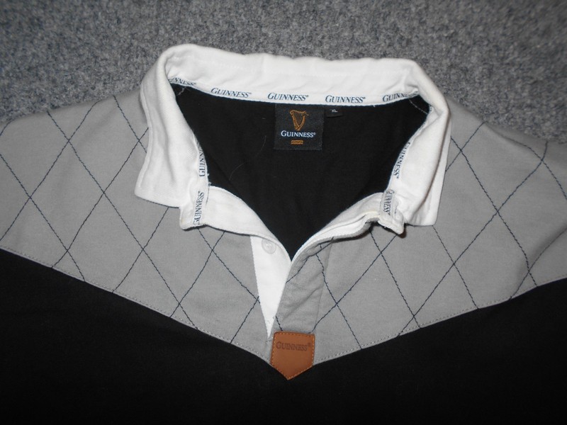 GUINESS VTG 1759 DUBLIN IRELAND MENS XL HEAVY DUTY RUGBY SHIRT gallery