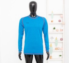Bergans Merino Base Layer Top Men’s Long Sleeve 70% Wool Thermo Blue Skiing L