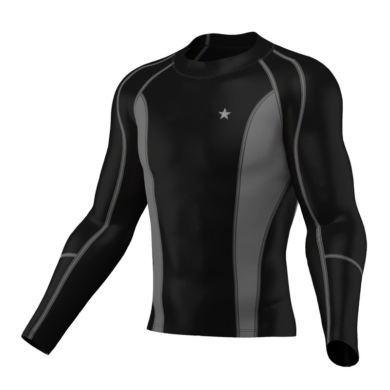 Mens Compression Armour Base Layer Top Long Sleeve Thermal Gym Sports Shirts gallery