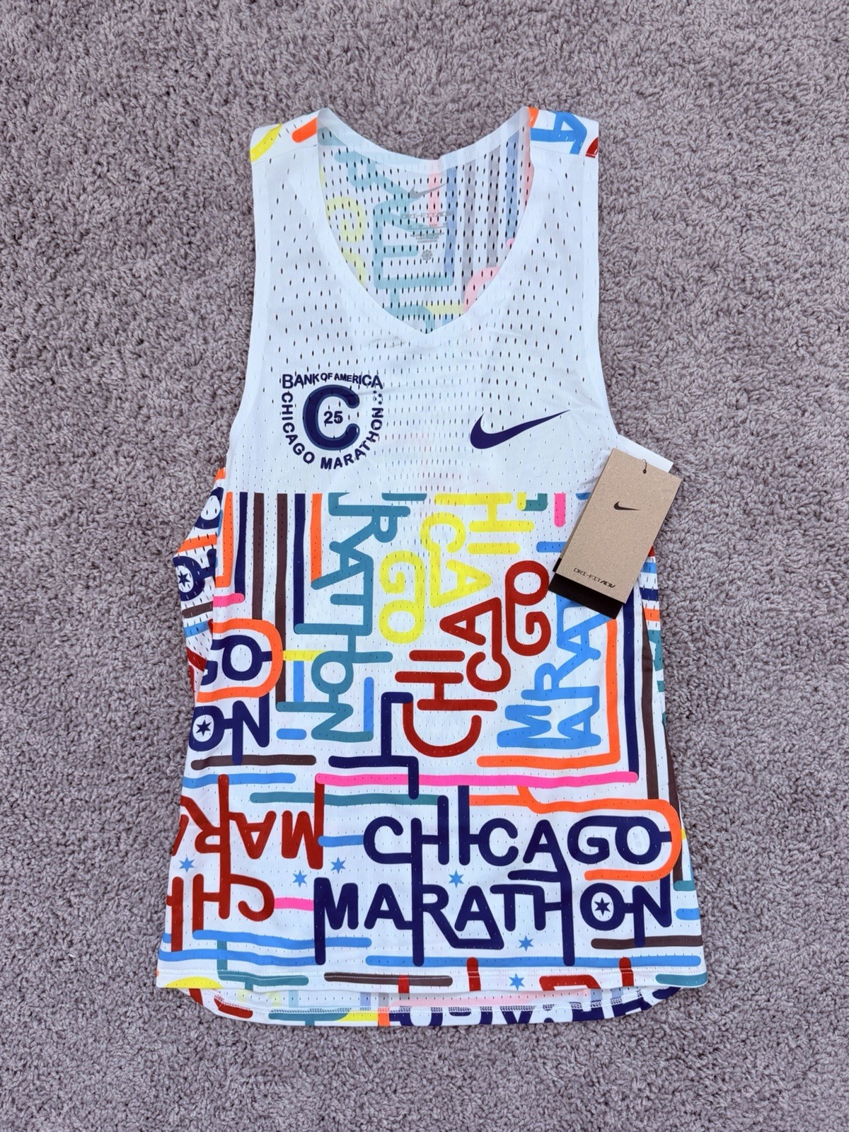 Nike Dri-FIT ADV Chicago Marathon 2025 AeroSwift Running Singlet Men’s Size XS gallery