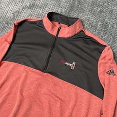 Body Armour Adidas 1/4 Zip Pullover Men’s Size XL Salmon Red Black Long Sleeve