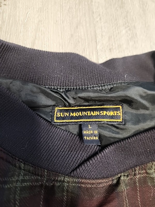 Sun Mountain Sports Dark Plaid Active Golf Pullover Windshirt Mens Large gallery