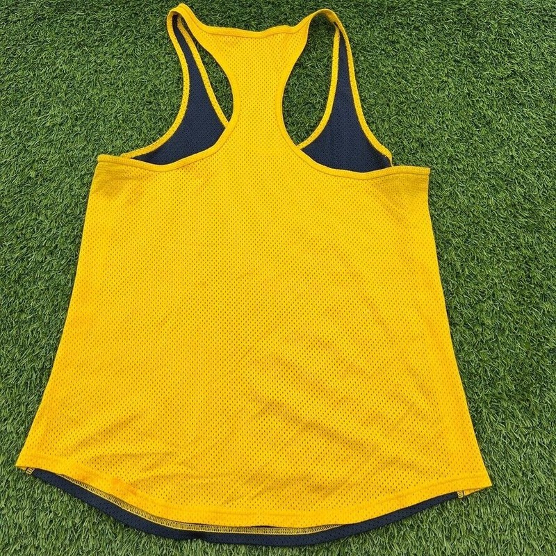 US Navy Tank Jersey Under Armour Small White Yellow Sleeveless Military gallery