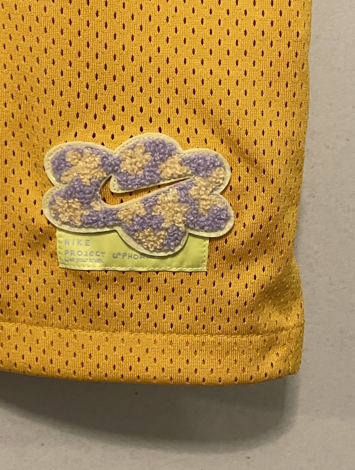 NWT Nike Uphoria Project Button Up Mesh Short Sleeve Shirt DV9676-743 Yellow S gallery