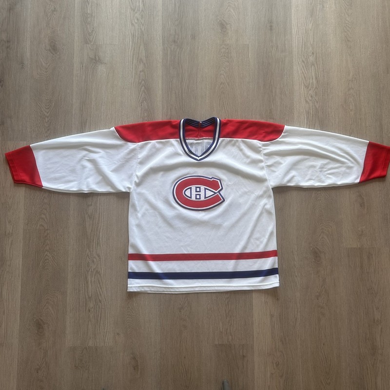 Vintage 1990s CCM Patrick Roy Montreal Canadiens NHL Replica Jersey. L gallery
