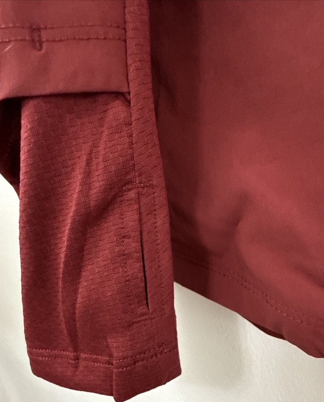 Baleaf Running Long Sleeve Pullover 1/4 Zip Mens Medium Zip Pocket Maroon Light gallery