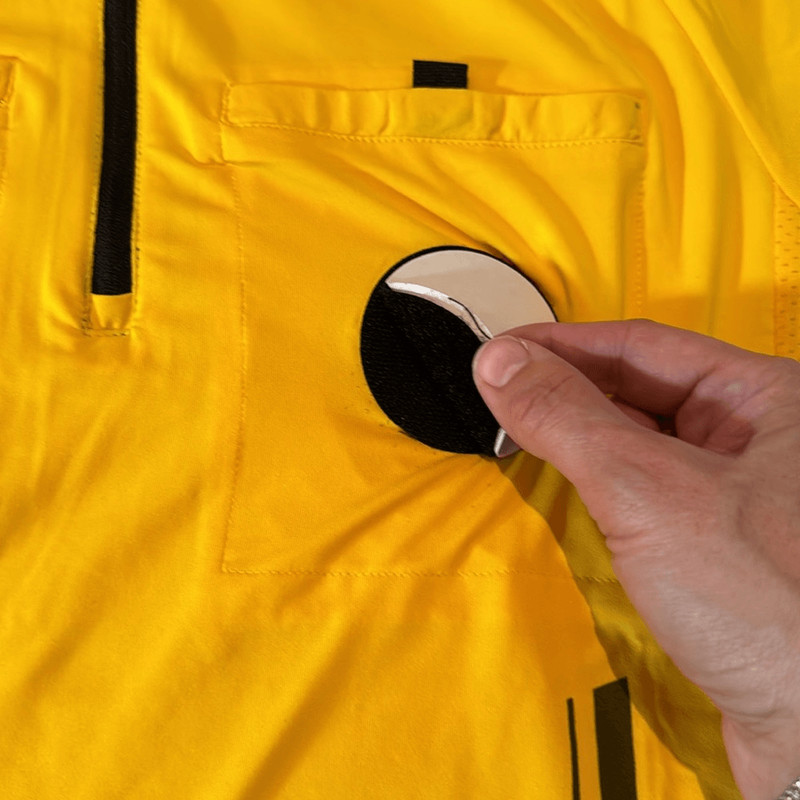 Admiral Mens Gold Authentic Referee Jersey Short Sleeve Front 1/2 Zip Size XXL gallery