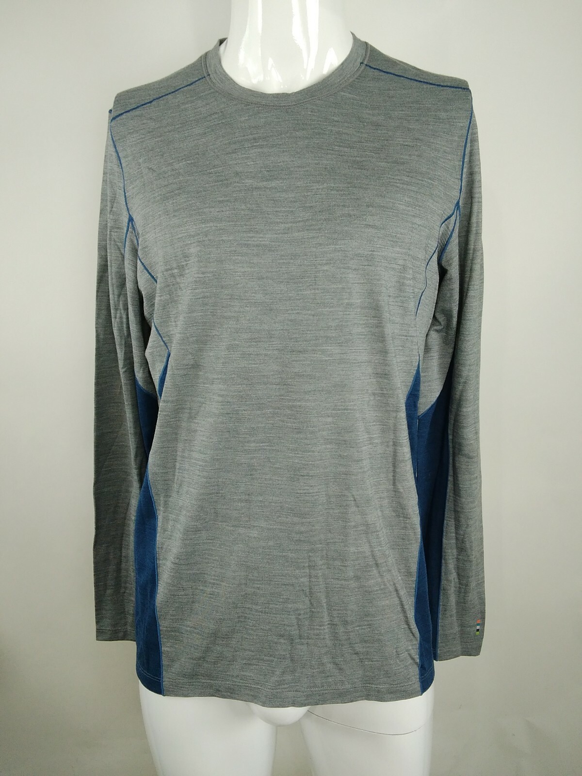Smartwool Men Merino Sport 150 Long Sleeve Crew Gray-Blue Medium 11537-H22 gallery