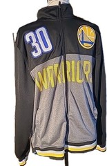 Golden State Warriors Zip-Up #30 CURRY Jacket Men’s Large Pre-owned EXCELLENT