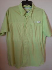 Magellan Men’s MED Pocket MAG WICK VENTED S/S Lime Green Shirt Fish Gear–NWOT