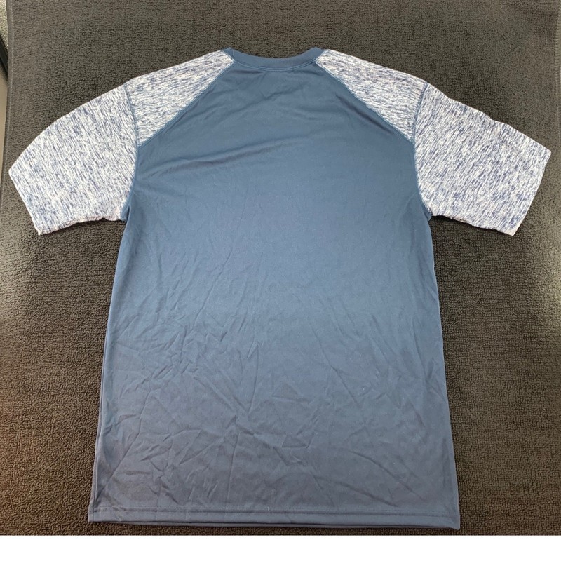 Badger Sportswear Mens Medium Blue Gray Heather Raglan Athletic T Shirt gallery