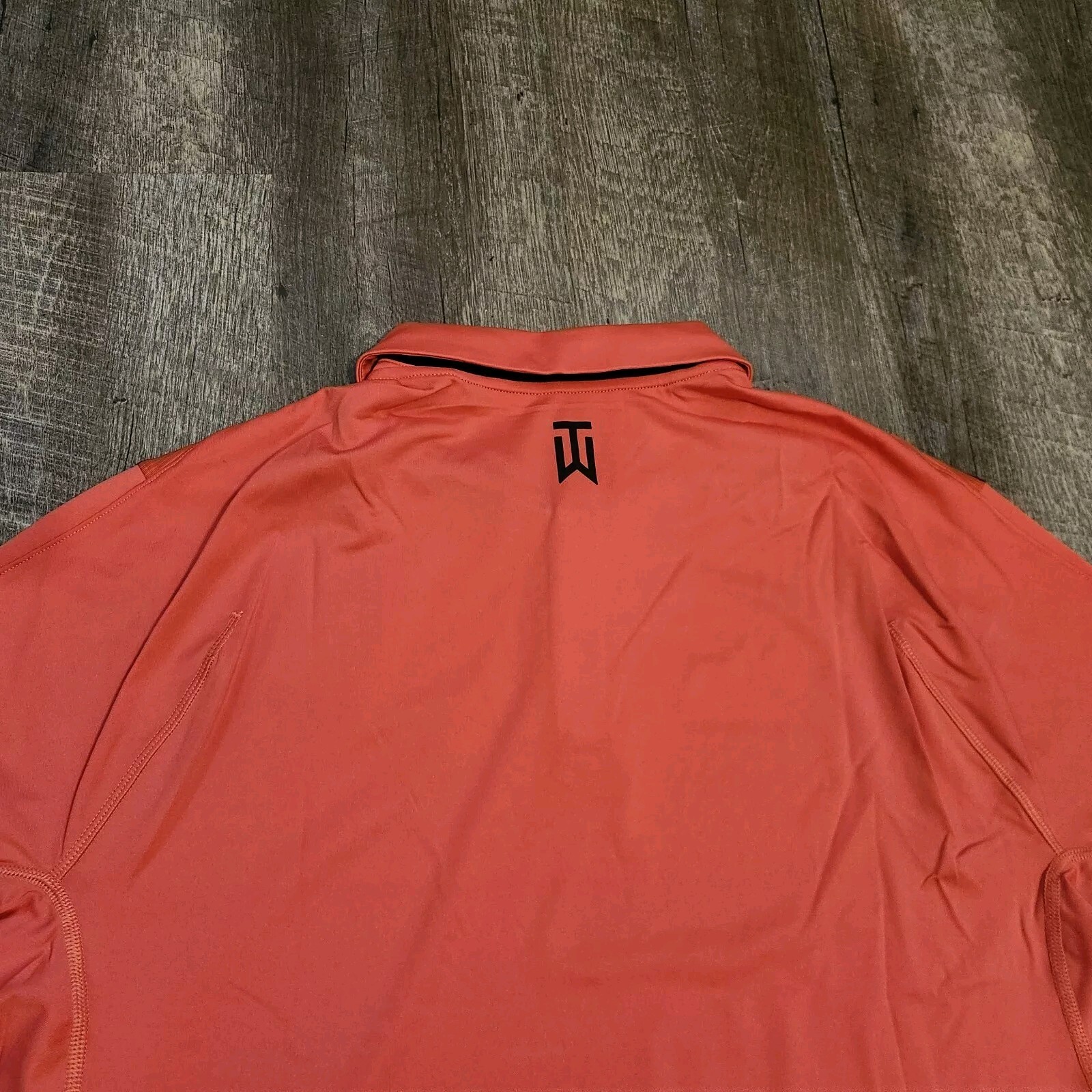 Nike Golf Tiger Woods Collection Striped Polo DR5318 850 Red Ember Glow Sz L gallery