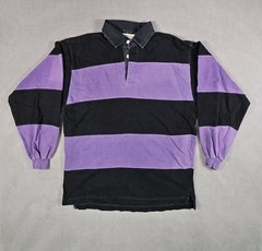 Mens VTG 90s Rugby Style Pullover Shirt Medium By America Trails 100% Cotton
