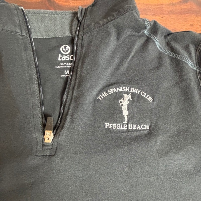 Tasc Performance Quarter Zip Pullover Top The Spanish Bay Club Pebble Beach M gallery