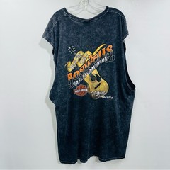 Harley Davidson Tank Top Gray Graphic Print Nashville Music City Shirt Size 2XL