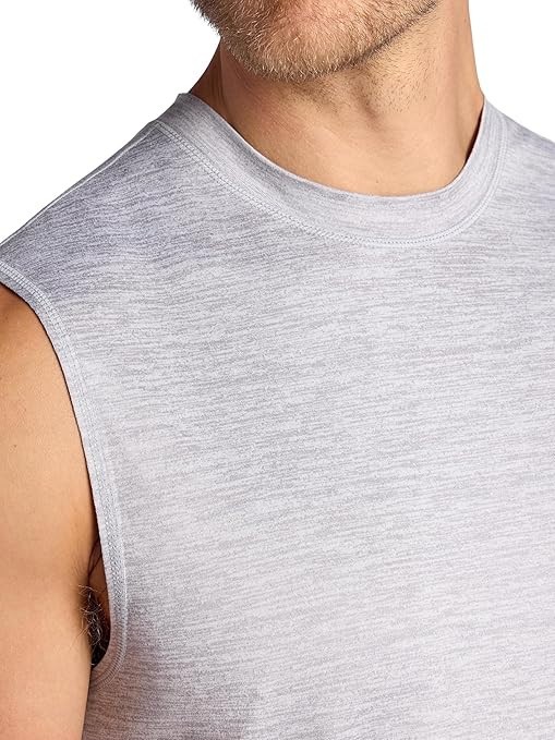 Gaiam Mens Everyday Basic Muscle Stretch Tank Top, Standard Fit, XL Gray NWT gallery