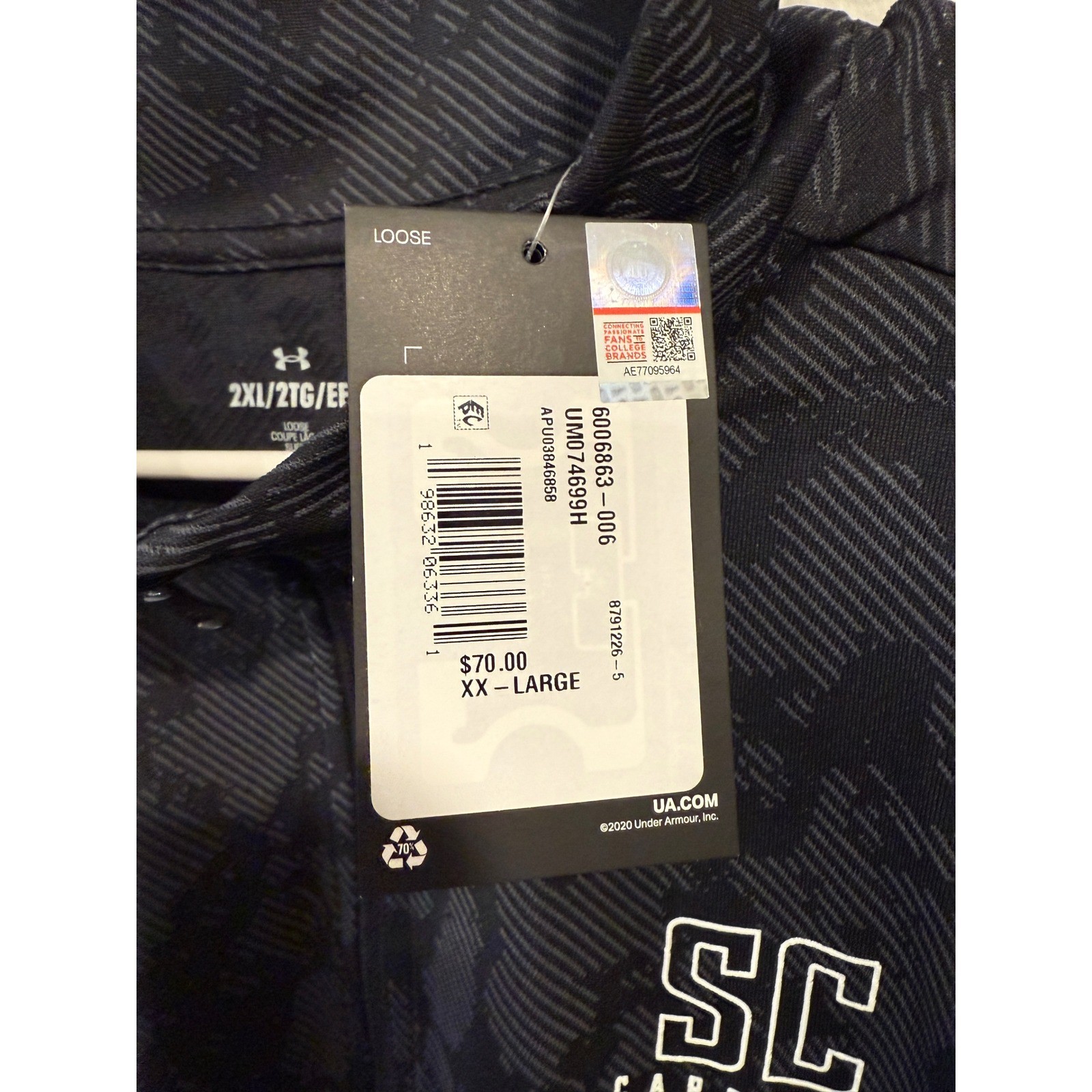 Under Armour SC Performance 1/4 Zip Long Sleeve Shirt Mens 2XL Loose Fit Black gallery