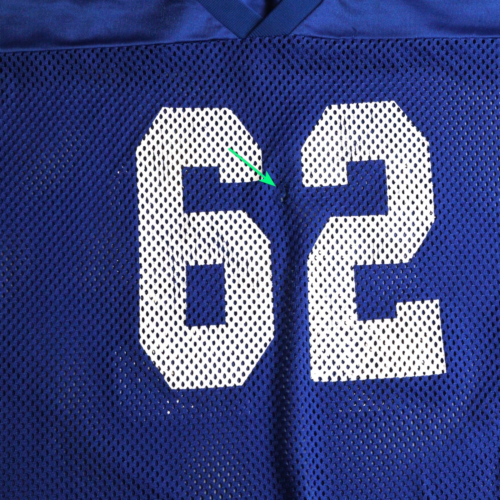 Vintage Mesh Football Jersey Blue Crop Practice 80s 90s XL 62 Distressed Worn gallery