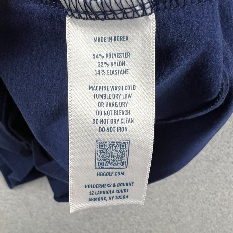 NEW Holderness & Bourne Westland Pullover Quarter Zip Golf Stretch XL Mens Blue gallery