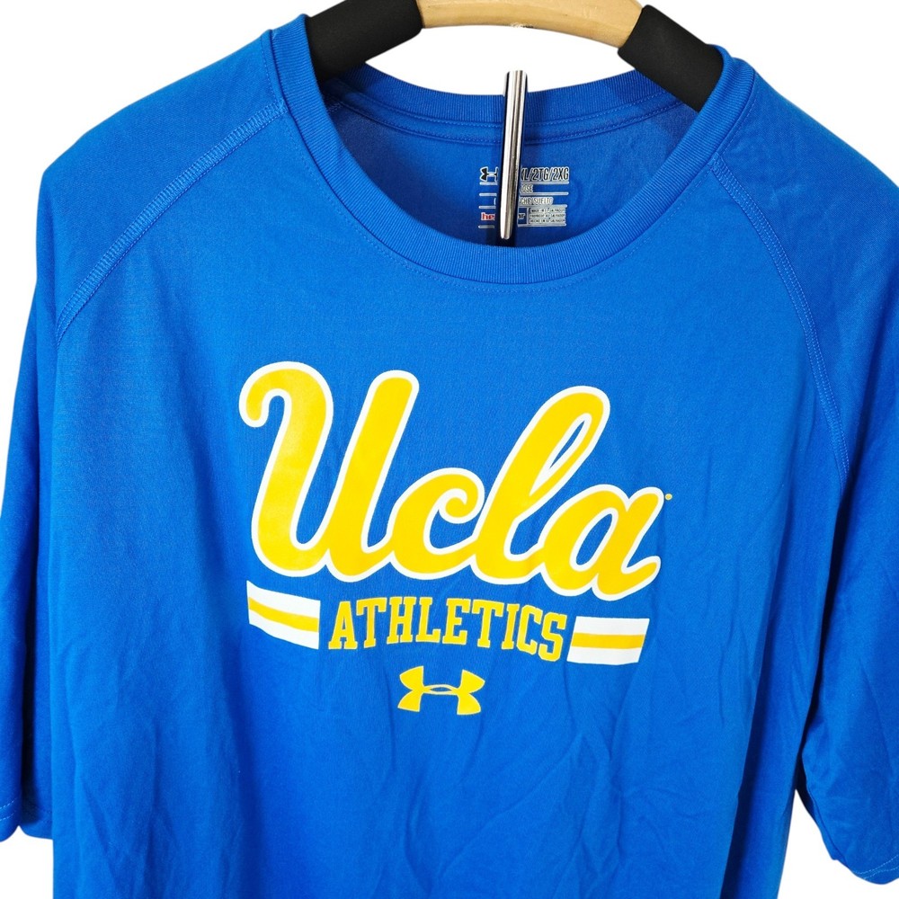 Under Armour Men’s T-Shirt 2XL Blue Loose Fit UCLA Athletics Champions Made Here