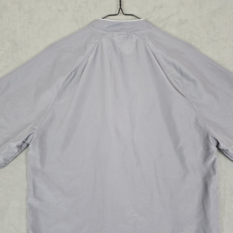 A4 Shirt Mens Small Gray White 1/4 Zip Raglan Athletic Short Sleeve Performance gallery