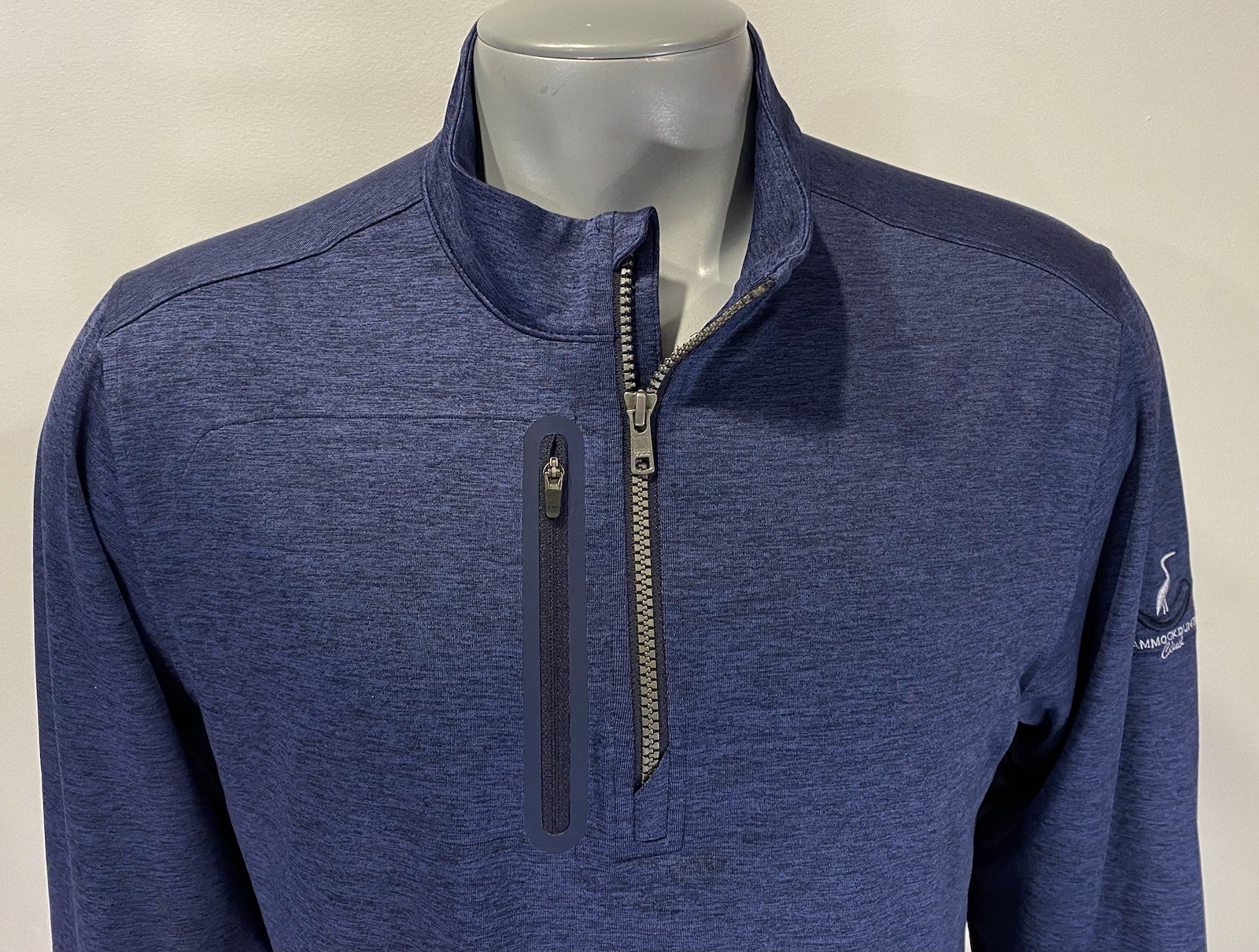 Cutter & Buck M Medium CB DryTec 1/4 Zip Mens Blue Shirt Hammock Dunes Club gallery