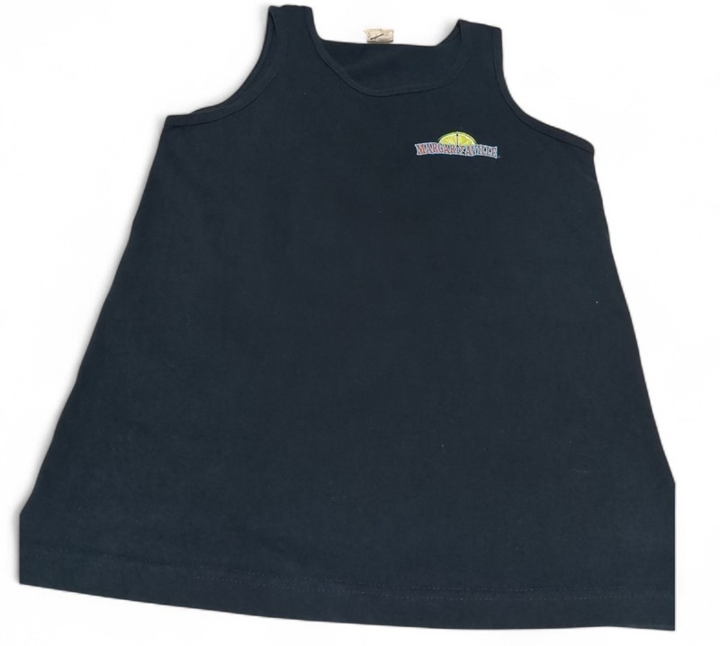 Maritaville It's 5 O'Clock Some Where Navy Blue Tank Top Sz S gallery
